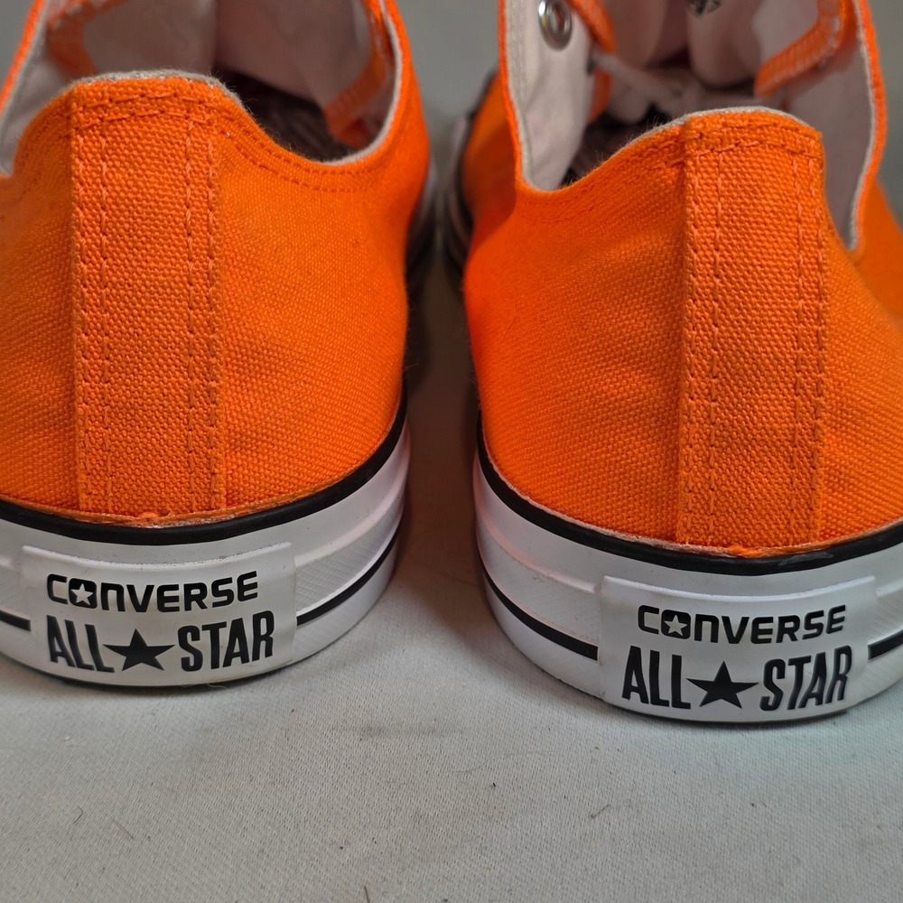 Converse Chuck Taylor All Star Low Top Neon Orange Mens‎ 10 Sneakers - Picture 3 of 5